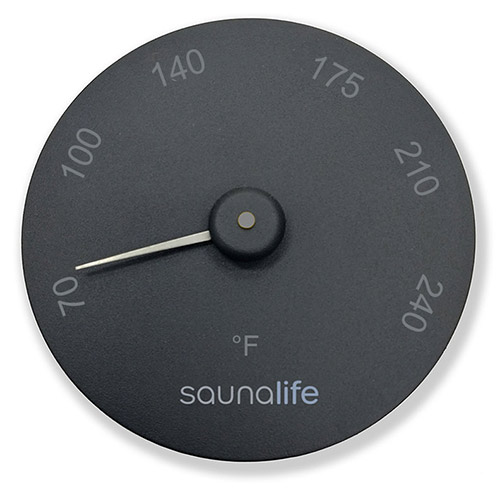 SaunaLife SaunaGear Thermometer Black