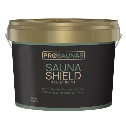 PROSAUNAS SaunaShield Sauna Paint for Outdoor Saunas and Other Exterior Wood Surfaces