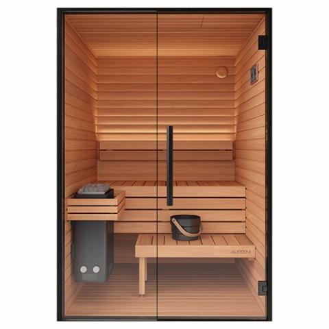 Auroom-Mira-Outdoor-Cabin-Sauna-Kit-Black-Small-Interior