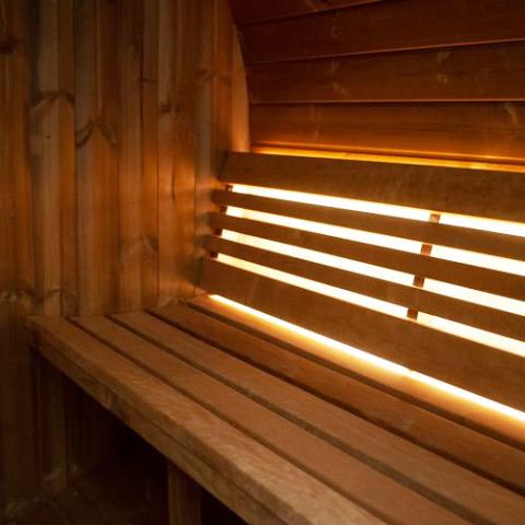 SaunaLife LED Lighted Sauna Bench