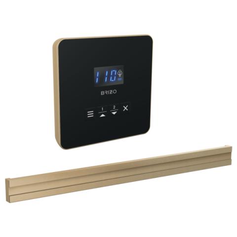 Brizo Mystix Square Control and Bilateral Steam Head Set
