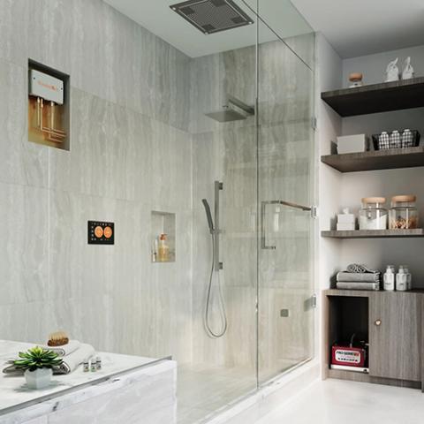 ThermaSol PRO Series III Ultimate Steam Shower Generator in Use