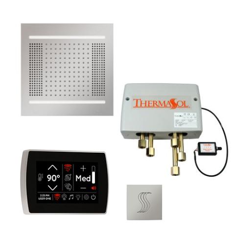 ThermaSol Total Wellness Package - HydroVive 14 Rainhead + SignaTouch Control (Wall Mount) + Digital Shower Valve + Steam Head Kit (Square) TWPH14SR-PC Polished Chrome