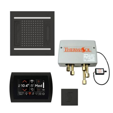 ThermaSol Total Wellness Package - HydroVive 14 Rainhead + SignaTouch Control (Recessed, Black Trim) + Digital Shower Valve + Steam Head Kit (Square) TWPH14SS-MB Matte Black