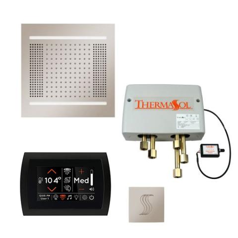 ThermaSol Total Wellness Package - HydroVive 14 Rainhead + SignaTouch Control (Recessed, Black Trim) + Digital Shower Valve + Steam Head Kit (Square) TWPH14SS-PN Polished Nickel