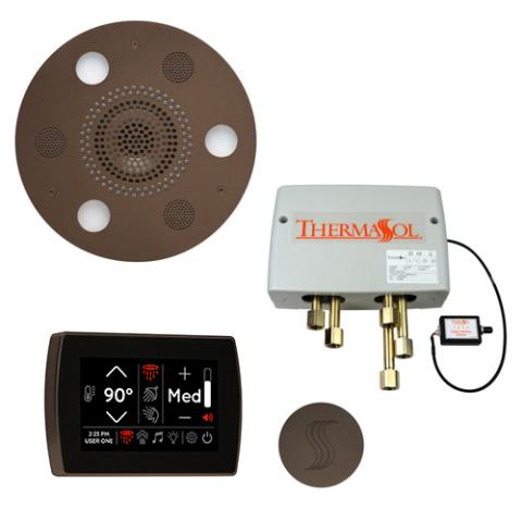 ThermaSol Total Wellness Package - Serenity Advanced Rainhead (Round) + SignaTouch Control (Wall Mount) + Digital Shower Valve + Steam Head Kit (Round) TWPSR-ORB Oil Rubbed Bronze
