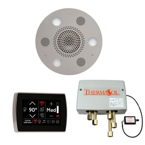 ThermaSol Wellness Shower Package - Serenity Advanced Rainhead (Round) + SignaTouch Control (Wall Mount) + Digital Shower Valve WSPSR-SC Satin Chrome