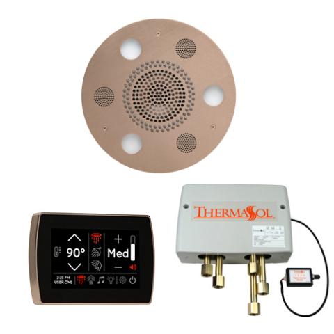 ThermaSol Wellness Shower Package - Serenity Advanced Rainhead (Round) + SignaTouch Control (Wall Mount) + Digital Shower Valve WSPSR-SN Satin Nickel
