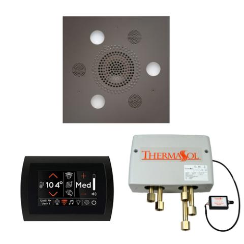 ThermaSol Wellness Shower Package - Serenity Advanced Rainhead (Square) + SignaTouch Control (Recessed, Black Trim) + Digital Shower Valve WSPSS-BN Black Nickel