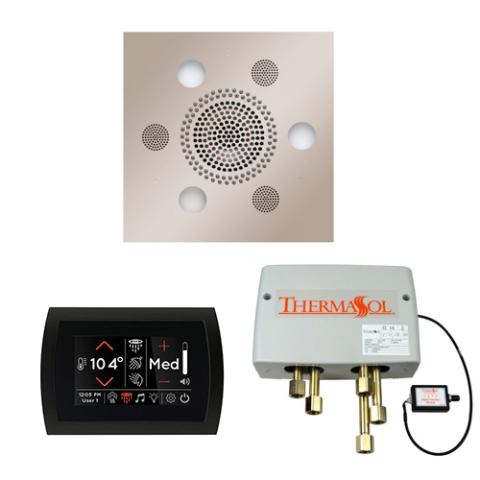 ThermaSol Wellness Shower Package - Serenity Advanced Rainhead (Square) + SignaTouch Control (Recessed, Black Trim) + Digital Shower Valve WSPSS-PN Polished Nickel