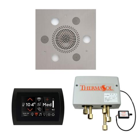 ThermaSol Wellness Shower Package - Serenity Advanced Rainhead (Square) + SignaTouch Control (Recessed, Black Trim) + Digital Shower Valve WSPSS-SC Satin Chrome