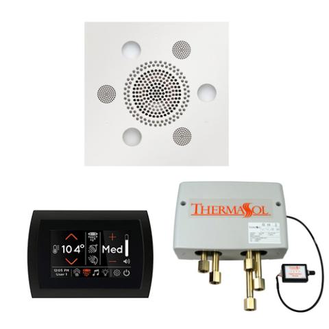 ThermaSol Wellness Shower Package - Serenity Advanced Rainhead (Square) + SignaTouch Control (Recessed, Black Trim) + Digital Shower Valve WSPSS-WHT White