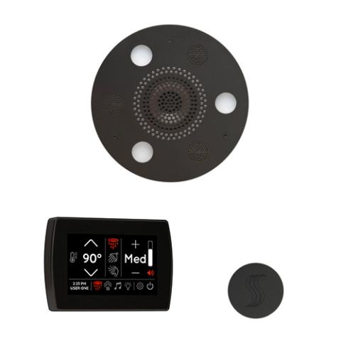ThermaSol Wellness Steam Package - Serenity Advanced Rainhead (Round) + SignaTouch Control (Wall Mount) + Steam Head Kit (Round) WSTPSR-MB Matte Black