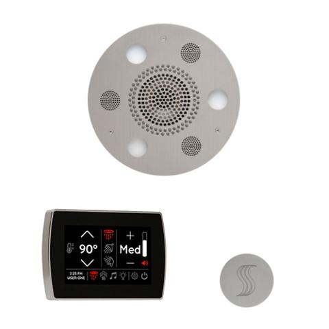 ThermaSol Wellness Steam Package - Serenity Advanced Rainhead (Round) + SignaTouch Control (Wall Mount) + Steam Head Kit (Round) WSTPSR-SC Satin Chrome