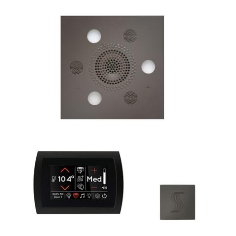 ThermaSol Wellness Steam Package - Serenity Advanced Rainhead (Square) + SignaTouch Control (Recessed, Black Trim) + Steam Head Kit (Square) WSTPSS-BN Black Nickel