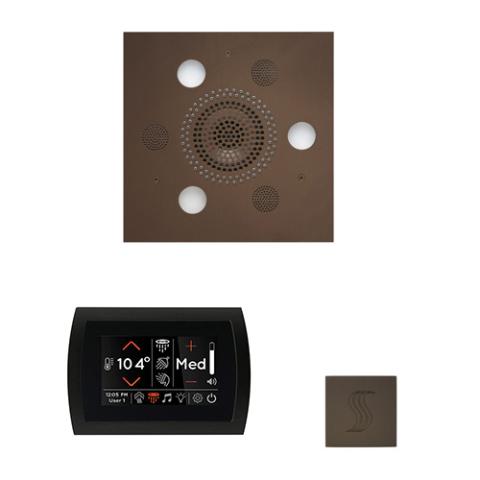 ThermaSol Wellness Steam Package - Serenity Advanced Rainhead (Square) + SignaTouch Control (Recessed, Black Trim) + Steam Head Kit (Square) WSTPSS-ORB Oil Rubbed Bronze