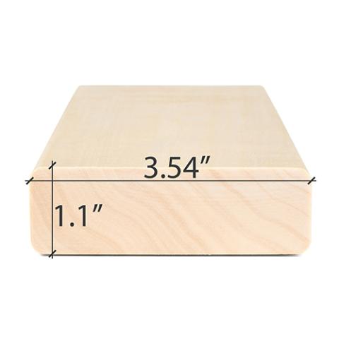 PROSAUNAS Sauna Wood, Aspen, 2x4, Smooth 4 Sides with Eased Edges, SHP