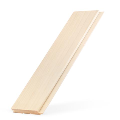 PROSAUNAS Sauna Wood, Aspen, 1x4 (15mm x 90mm), Wall Cladding, Tongue & Groove, STS4, Nickel-Gap
