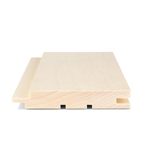 PROSAUNAS Sauna Wood, Aspen, 1x4 (15mm x 90mm), Wall Cladding, Tongue & Groove, STS4, Nickel-Gap