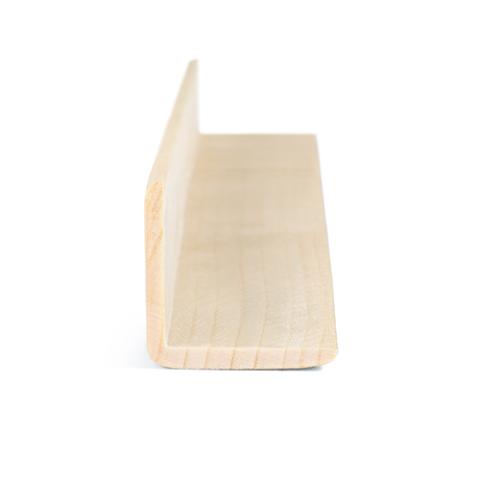 PROSAUNAS Sauna Wood, Aspen, 2x2 (28mm x 28mm), Outside Corner Trim, Angle Moulding, VA Profile