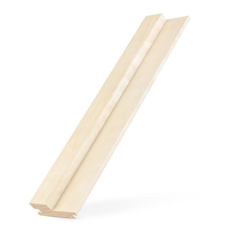 PROSAUNAS Sauna Wood, Aspen 2x3 (27mm x 64mm), Wall Cladding, Tongue & Groove Large-Gap Profile