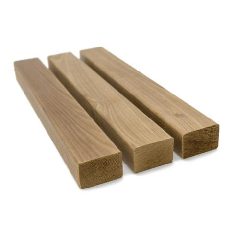 PROSAUNAS Sauna Wood, 2x2 Thermo-Aspen, Smooth 4 Sides, Eased Edges, SHP