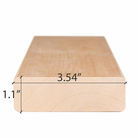 PROSAUNAS Alder Sauna Wood, 2x4 (28mm x 90mm) Bench Material, Smooth 4 Sides Eased Edges, SHP Profile