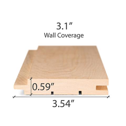 ARTS&SCIENCE Wood sabot サイズ4 PROSAUNAS Alder 1x4 (15mm x 90mm) T&G STS4 | Accurate Industries