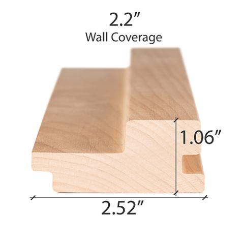 PROSAUNAS Alder Sauna Wood, 2x3 (27mm x 64mm) Wall Material, Tongue & Groove, Large-Gap