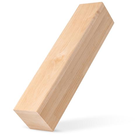 PROSAUNAS Alder Sauna Wood, 3x3 (68mm x 68mm) Bench Material, Smooth 4 Sides Eased Edges, SHP Profile