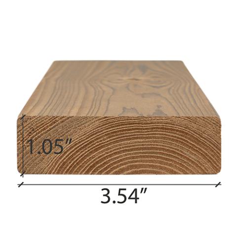 PROSAUNAS Thermo-Spruce Sauna Wood, 2x4 (26mm x 90mm), Smooth 4 Sides Eased Edges, SHP Profile