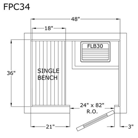 Finlandia FPC34 Precut Sauna Package