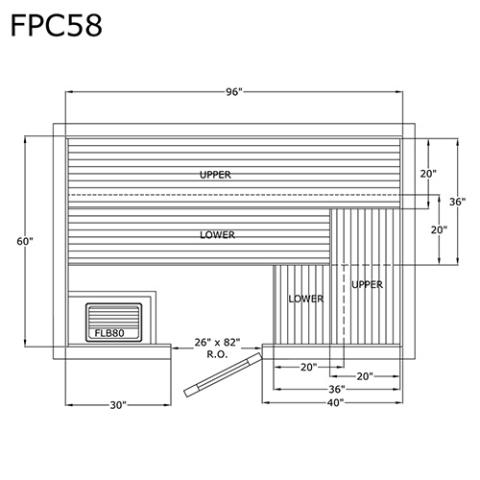 Finlandia FPC58 Precut Sauna Package