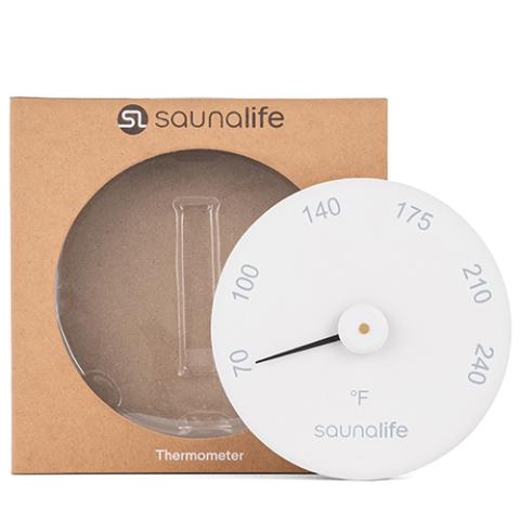 SaunaLife Designer Thermometer in White