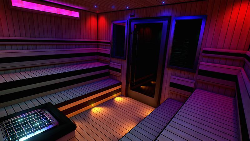 Sauna Colored Lighting